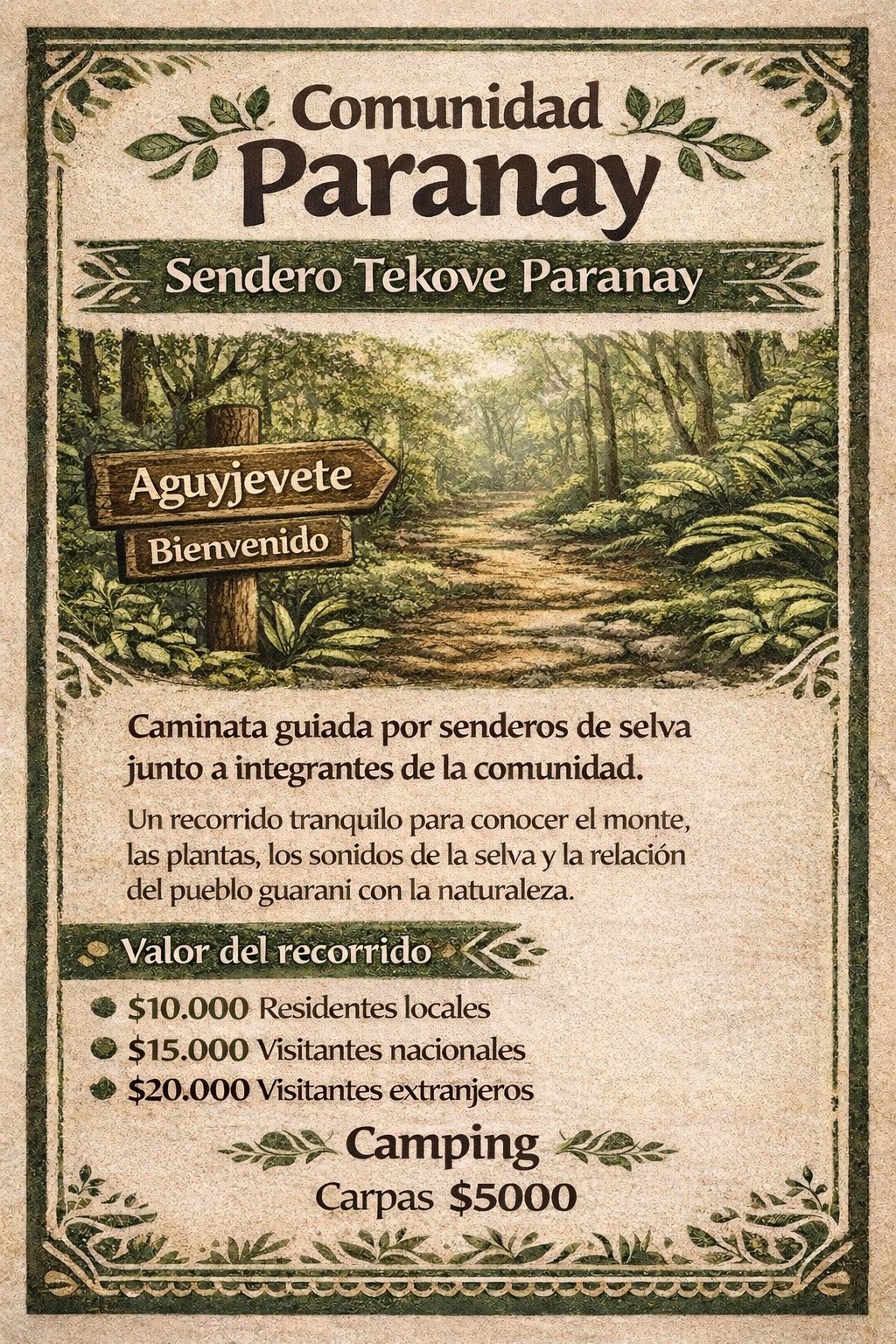 Visita a la Comunidad mbya guaraní Tekoa Tekove Paranay foto 2