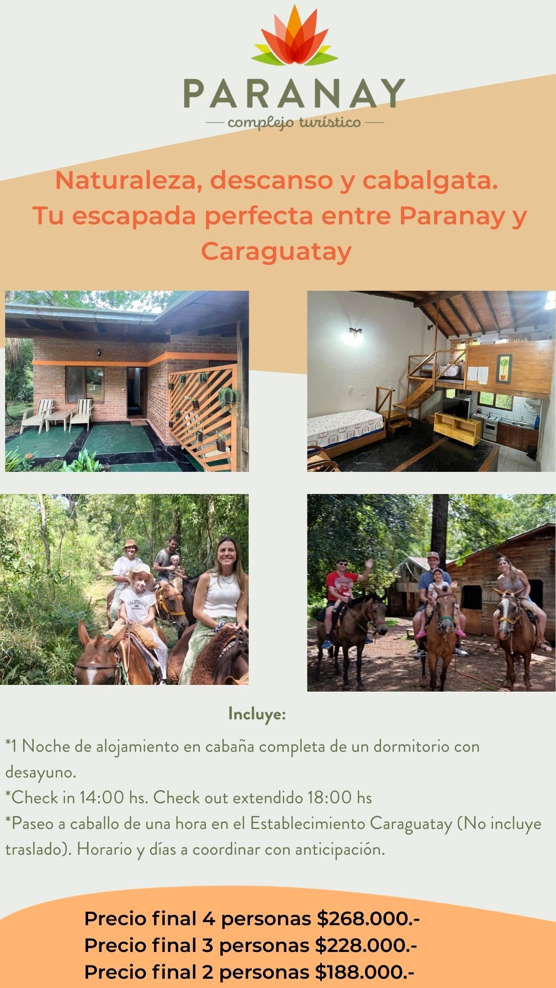 Naturaleza, descanso y cabalgata